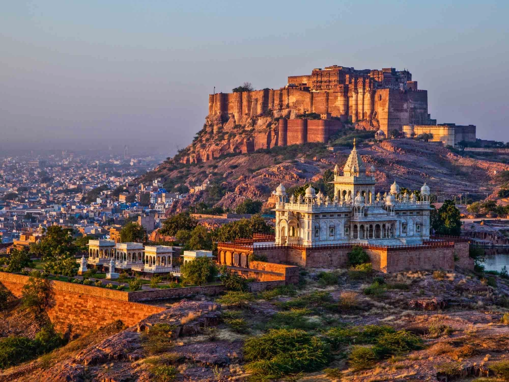 Mehrangarh Fort and Jaswant Thada Mausoleum Jodhpur Rajasthan India